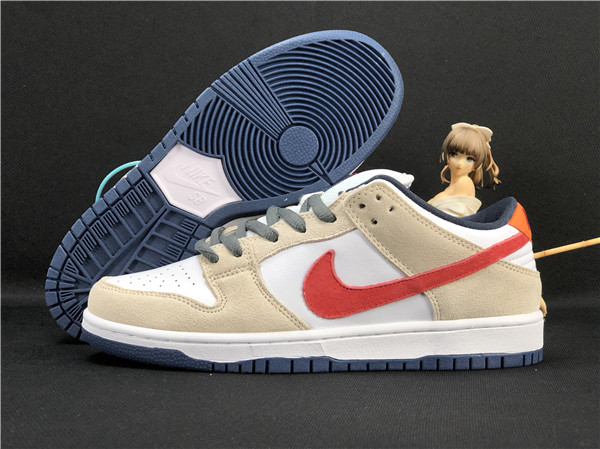 Men's Dunk Low SB Cream/White Shoes 044 Men's Dunk Low SB Cream/White Shoes 044